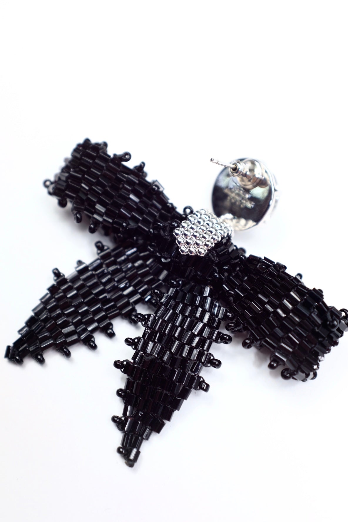 Gemstone Braided Bow Drop Necklace
