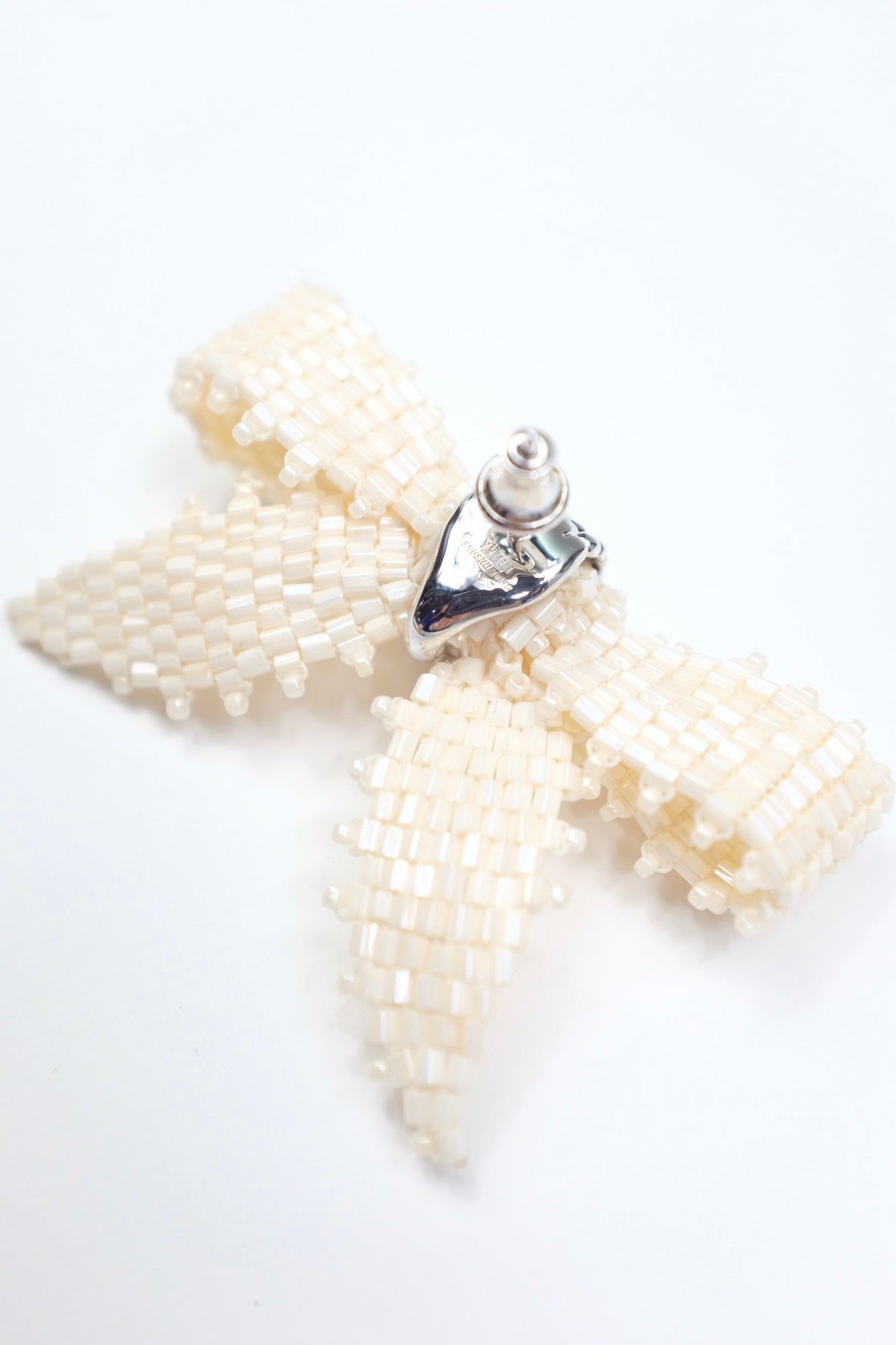 Gemstone Braided Bow Drop Earrings