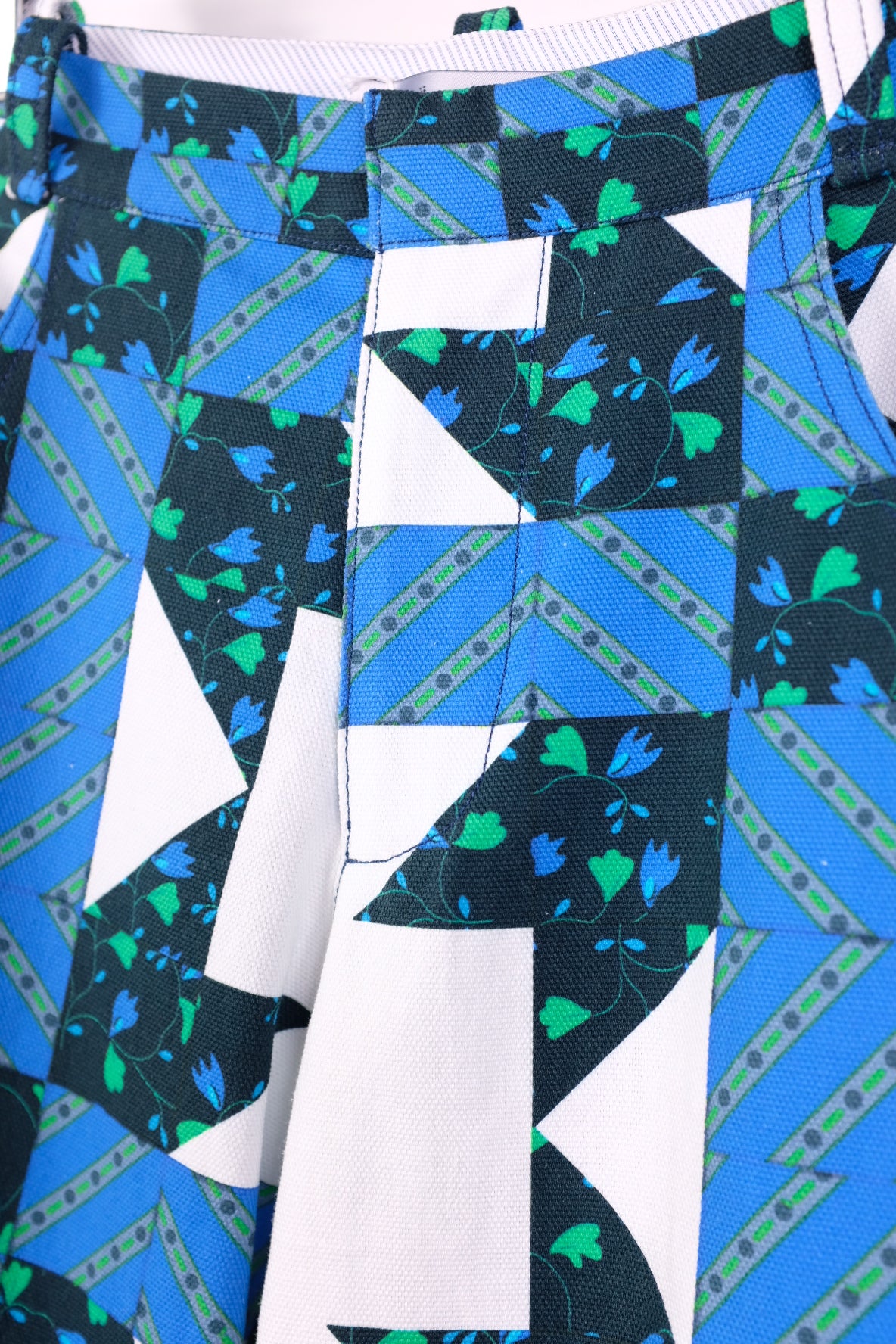 Fake patchwork pants