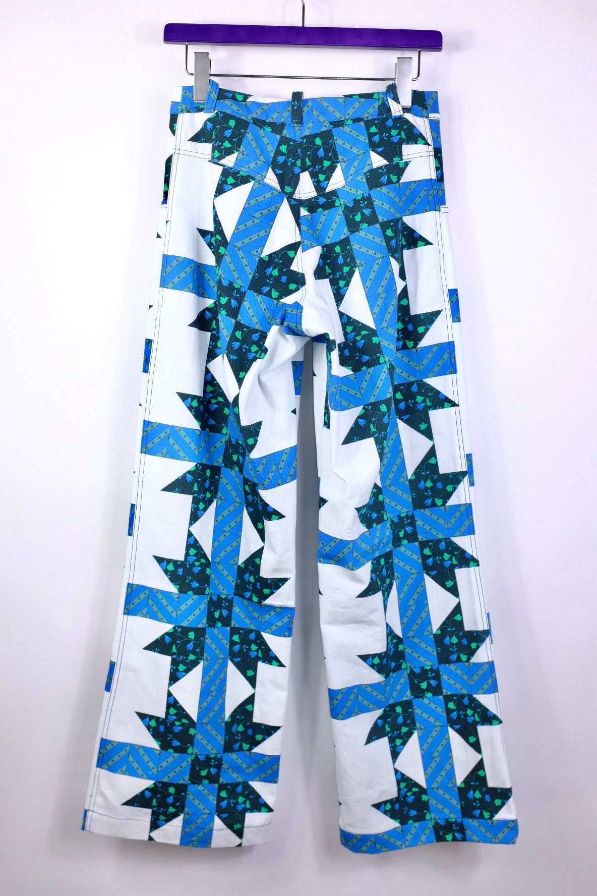 Fake patchwork pants