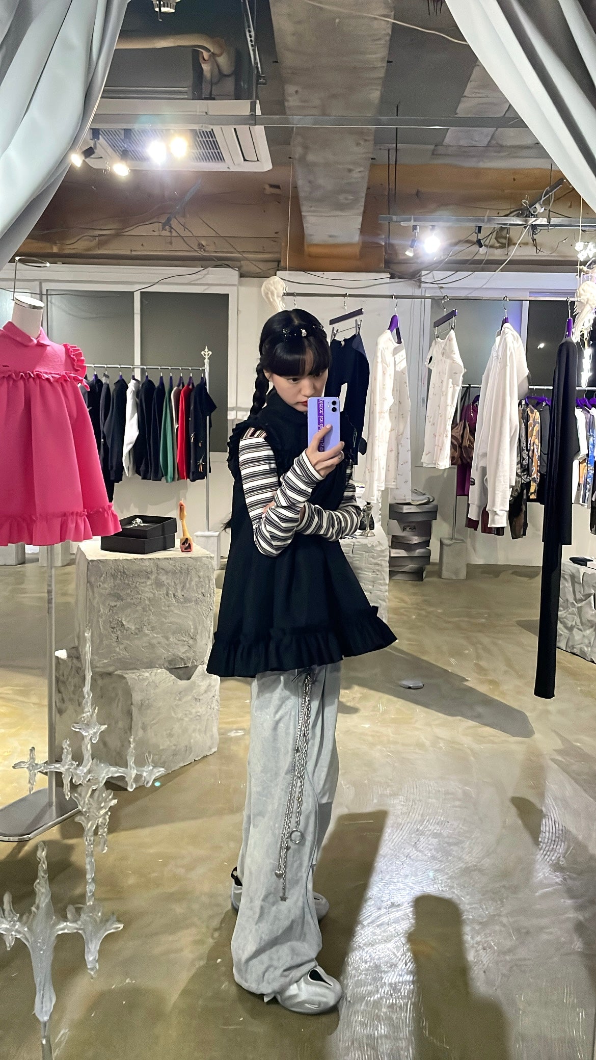 CHILDHOOD FRILLED-MINI DRESS