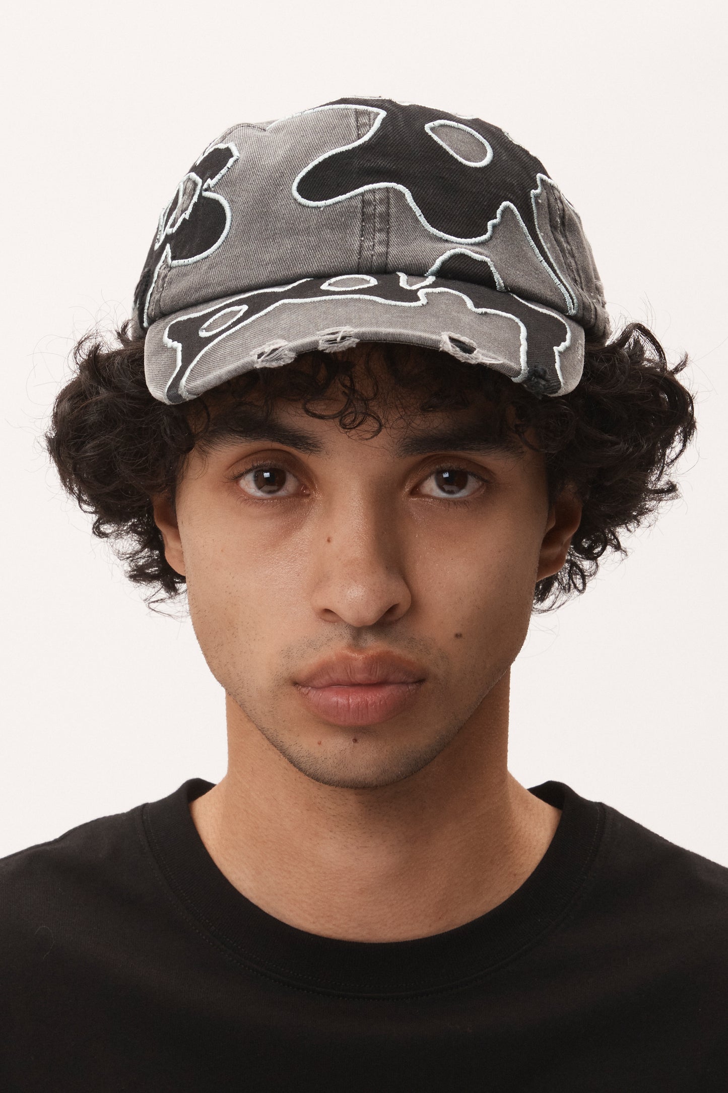 LOOKE DENIM APPLIQUE BASEBALL CAP