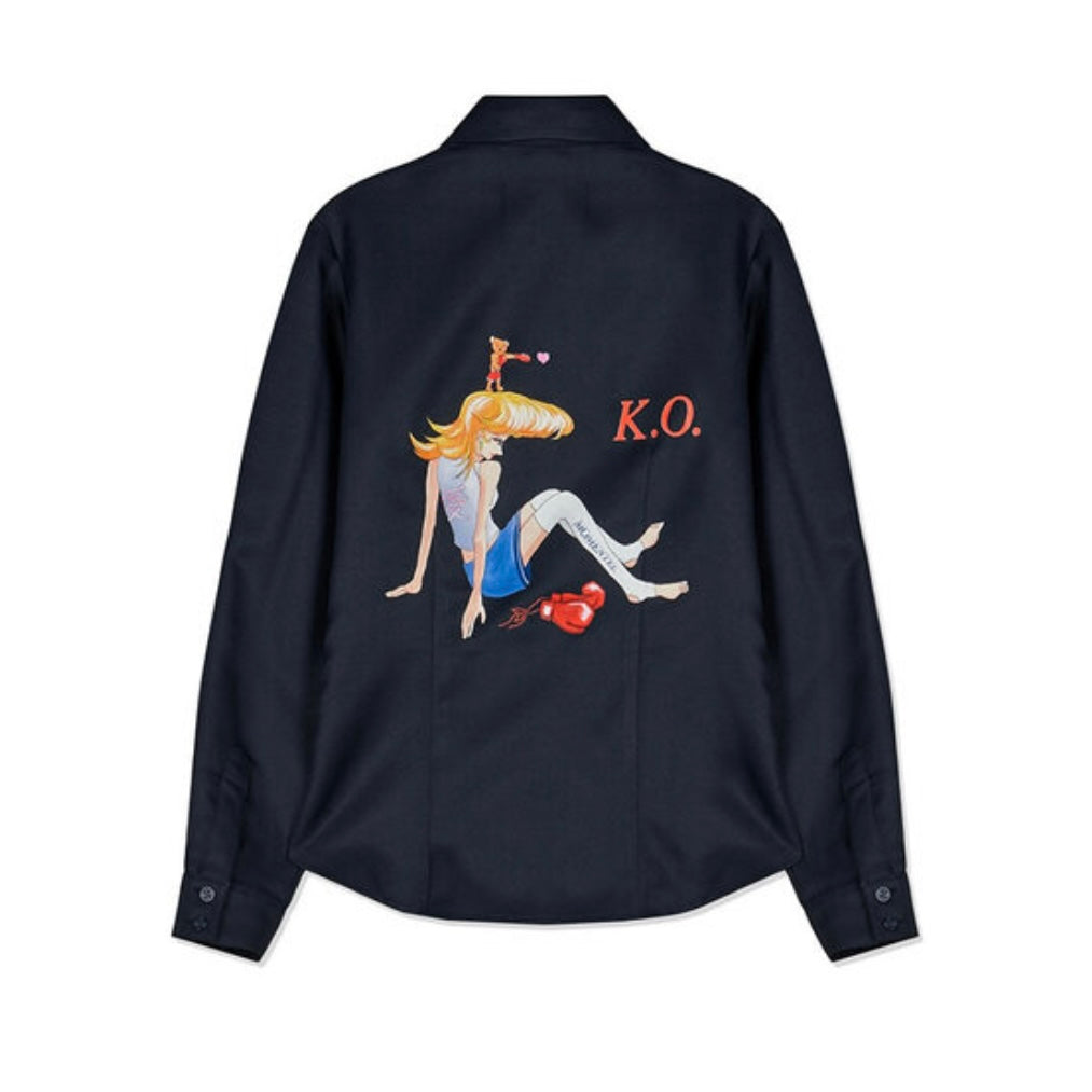 boxing K.O navy shirt