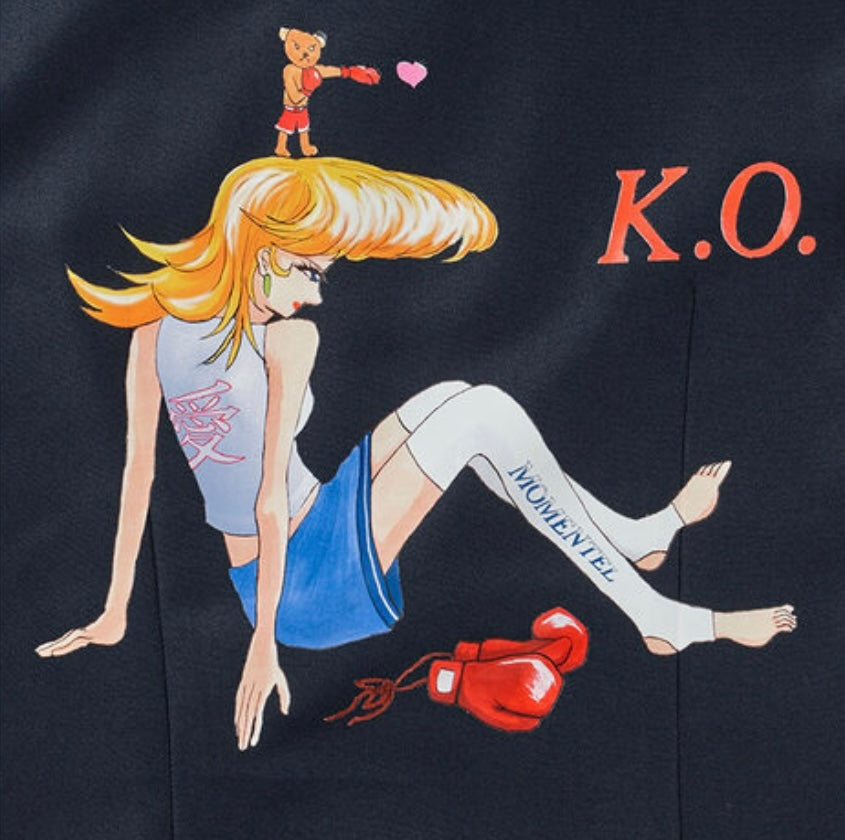 boxing K.O navy shirt