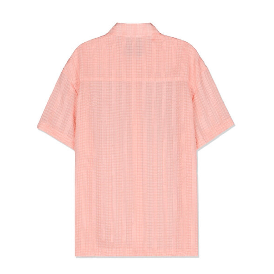 bear button checkered shirt