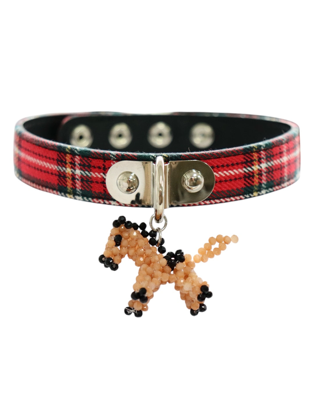 check horse pendant choker