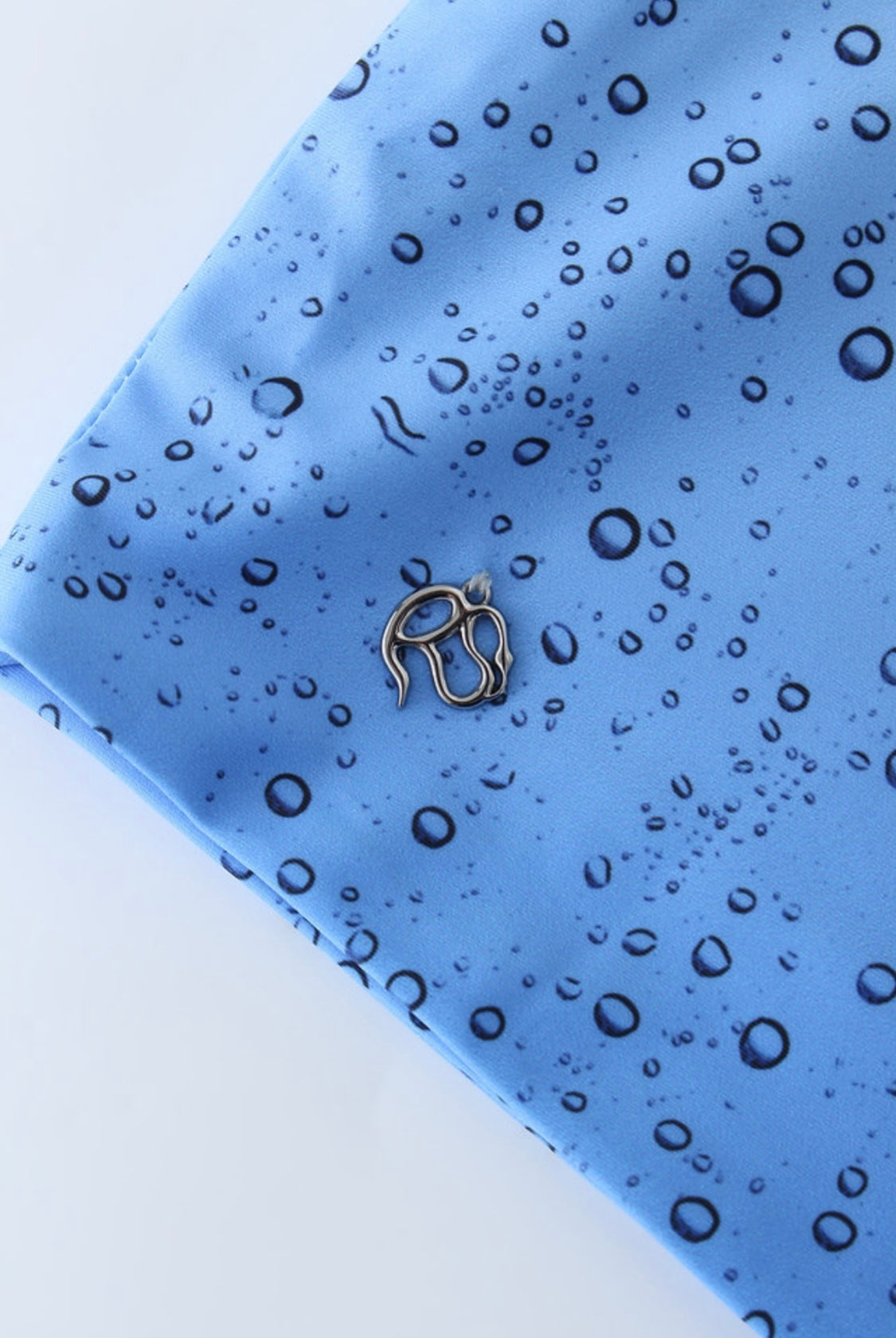 Blue water Drop Print Skirt