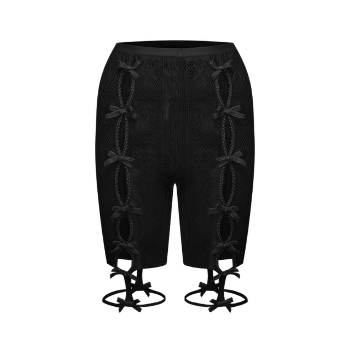 Nodress black Bowknot lace short leggings