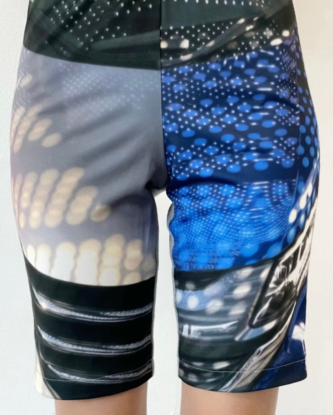dot car print short pants