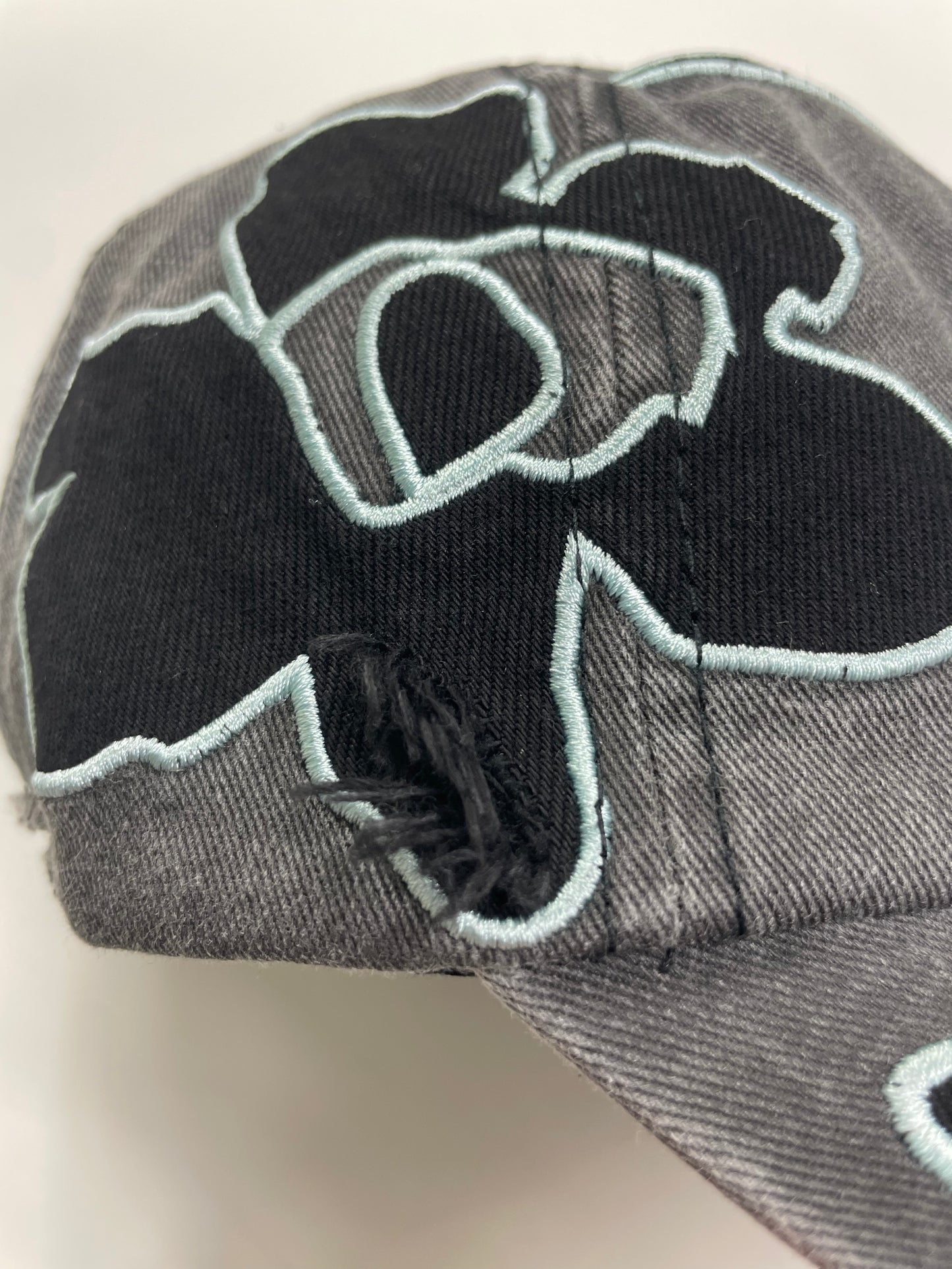 LOOKE DENIM APPLIQUE BASEBALL CAP