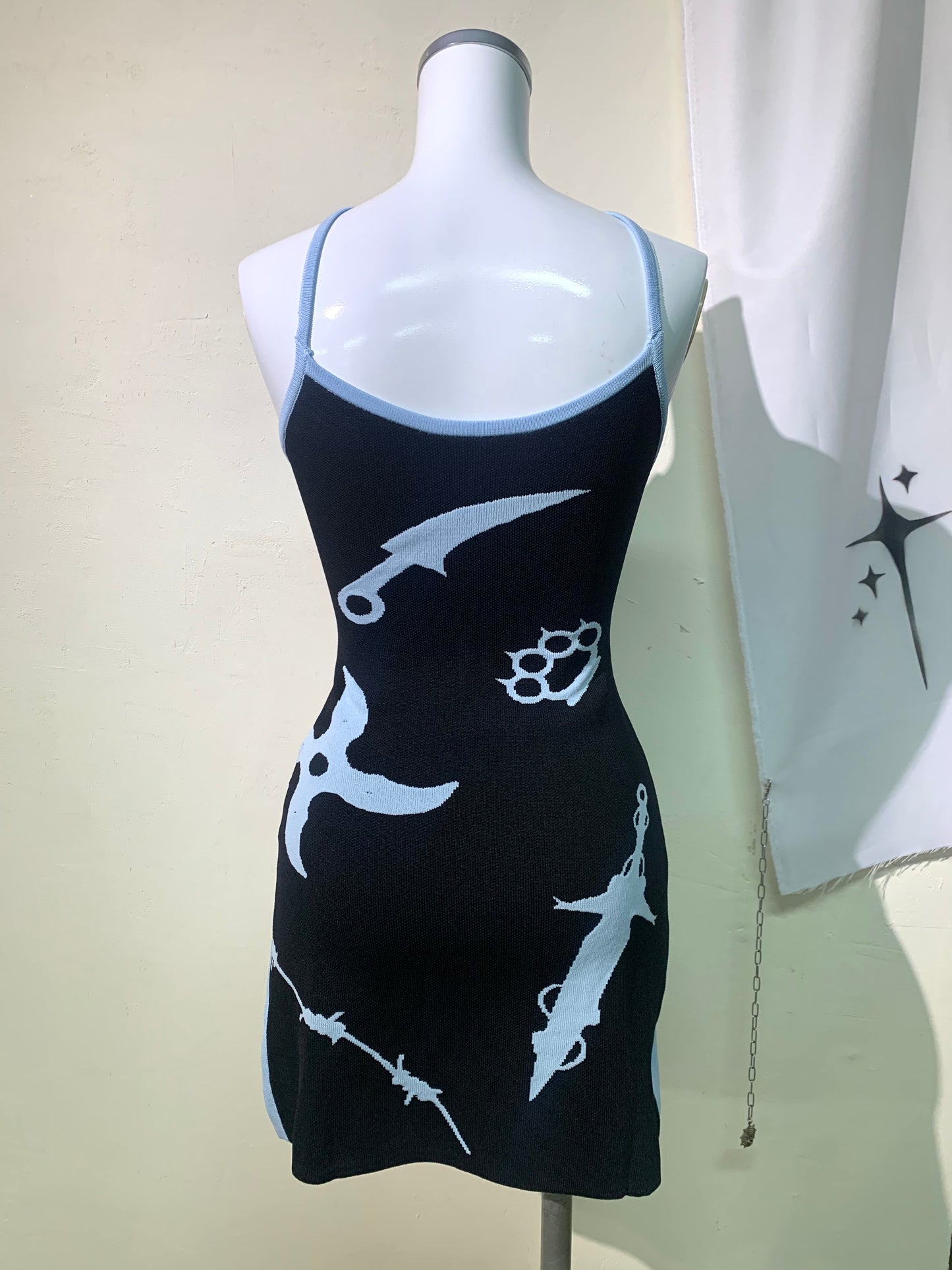 Hidden weapon knit short dress