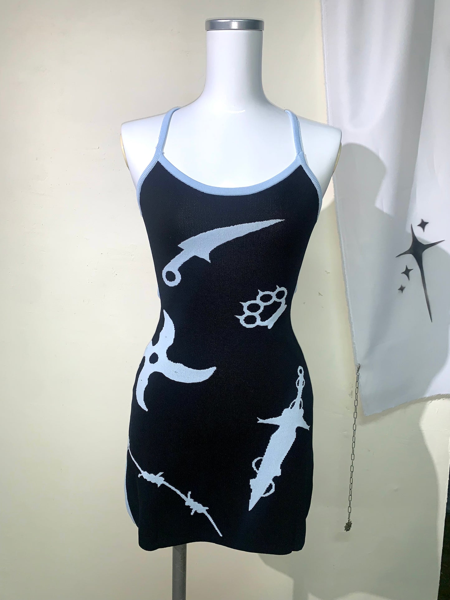 Hidden weapon knit short dress