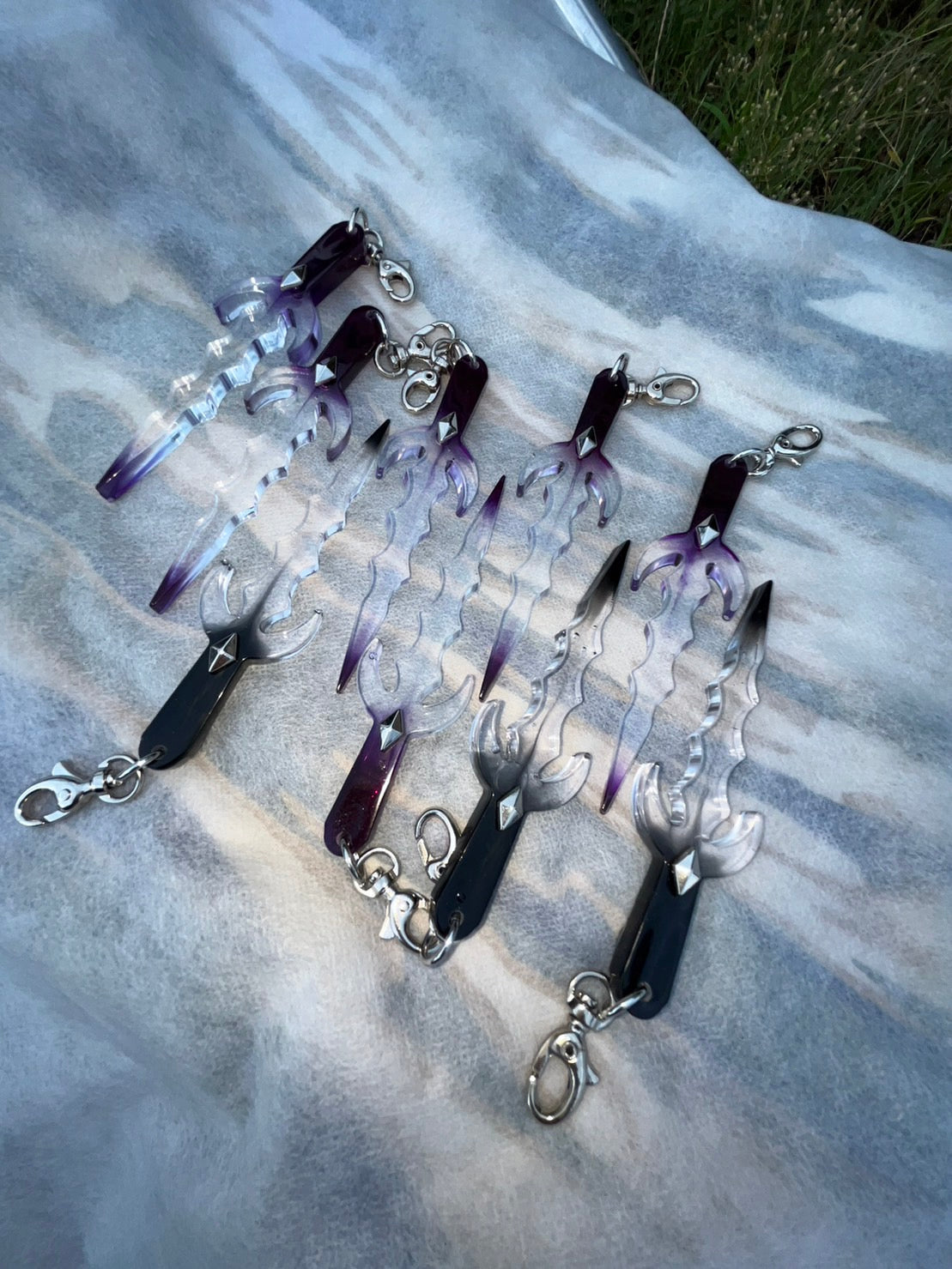 tiny blade key charm