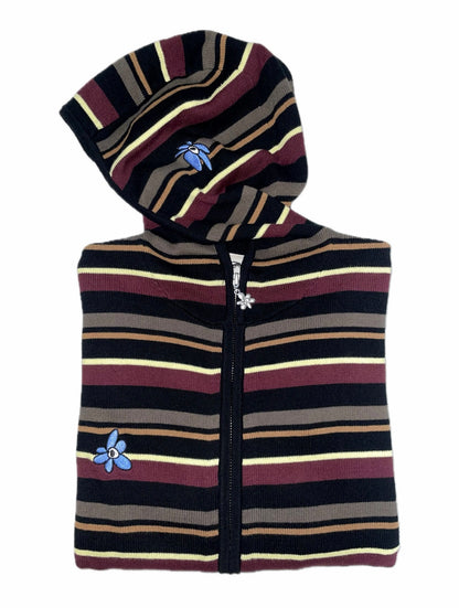 NAMES GO BY HOODED ZIP THRU KNIT
