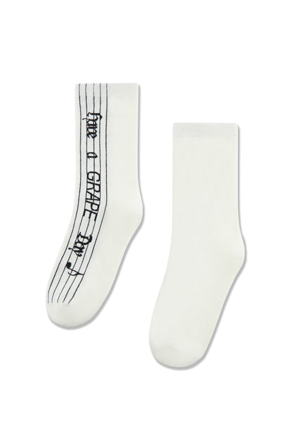 Slogan Crew Socks