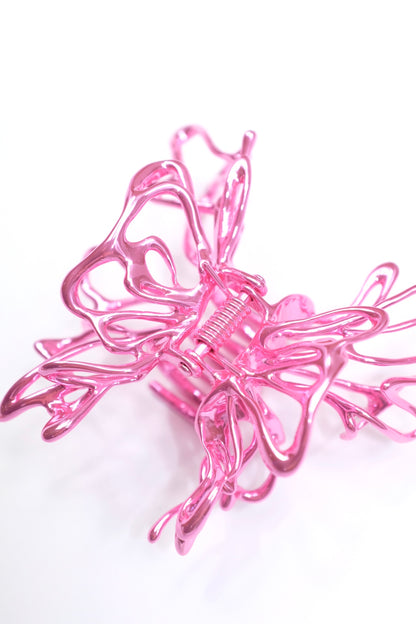 Liquefied metal butterfly hair clamp