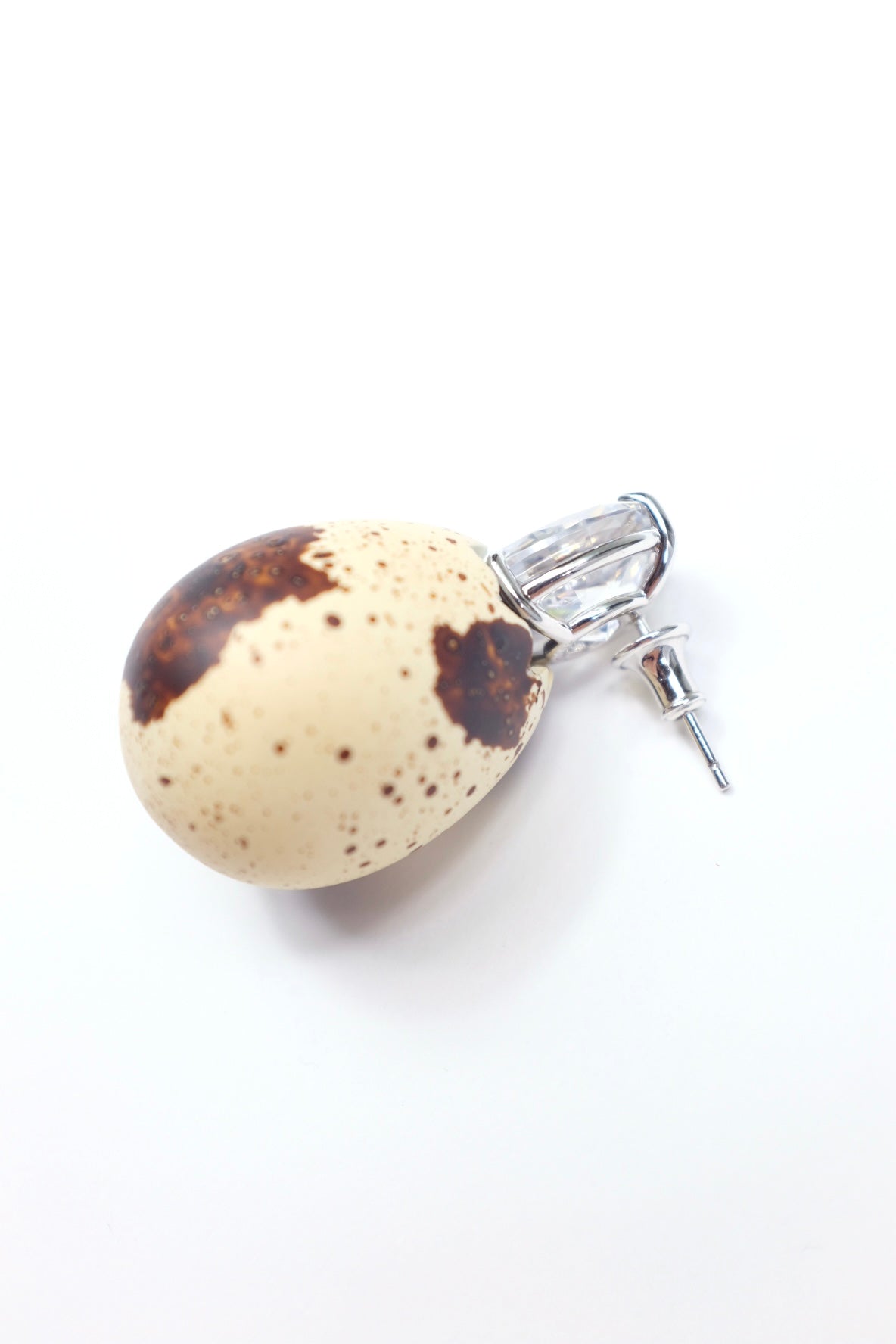 Newborn Gemstone Egg Earrings 