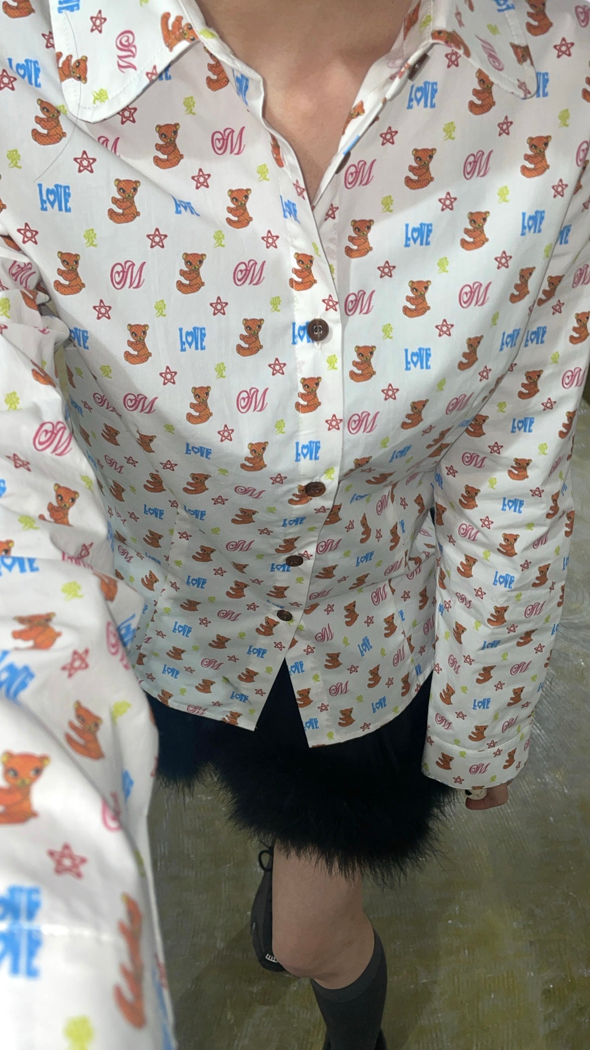 Full Printed Bear Shirt