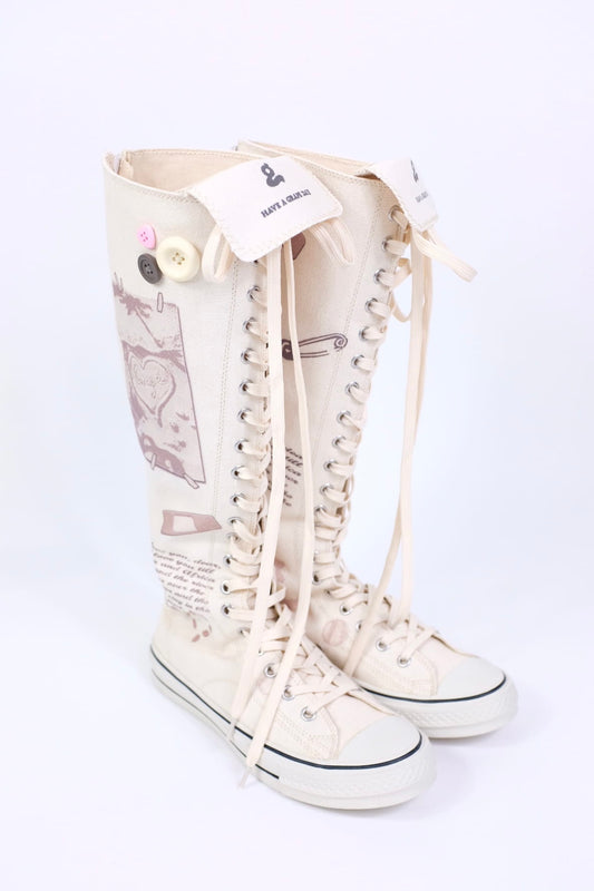 PRINT CANVAS BOOTS "COFFEE DIARY"
