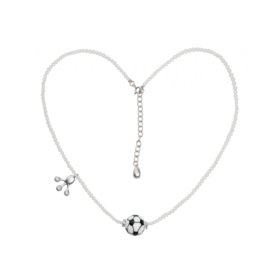 fomulo football crystal beads necklace