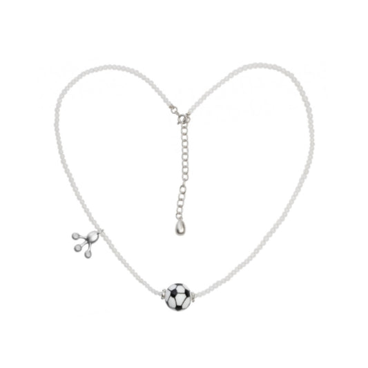 fomulo football crystal beads necklace