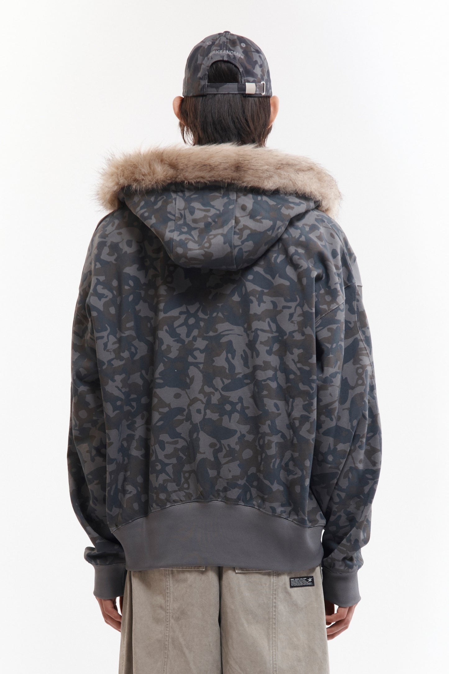 ABCFUR TRIM HOODED ZIP THRU SWEAT