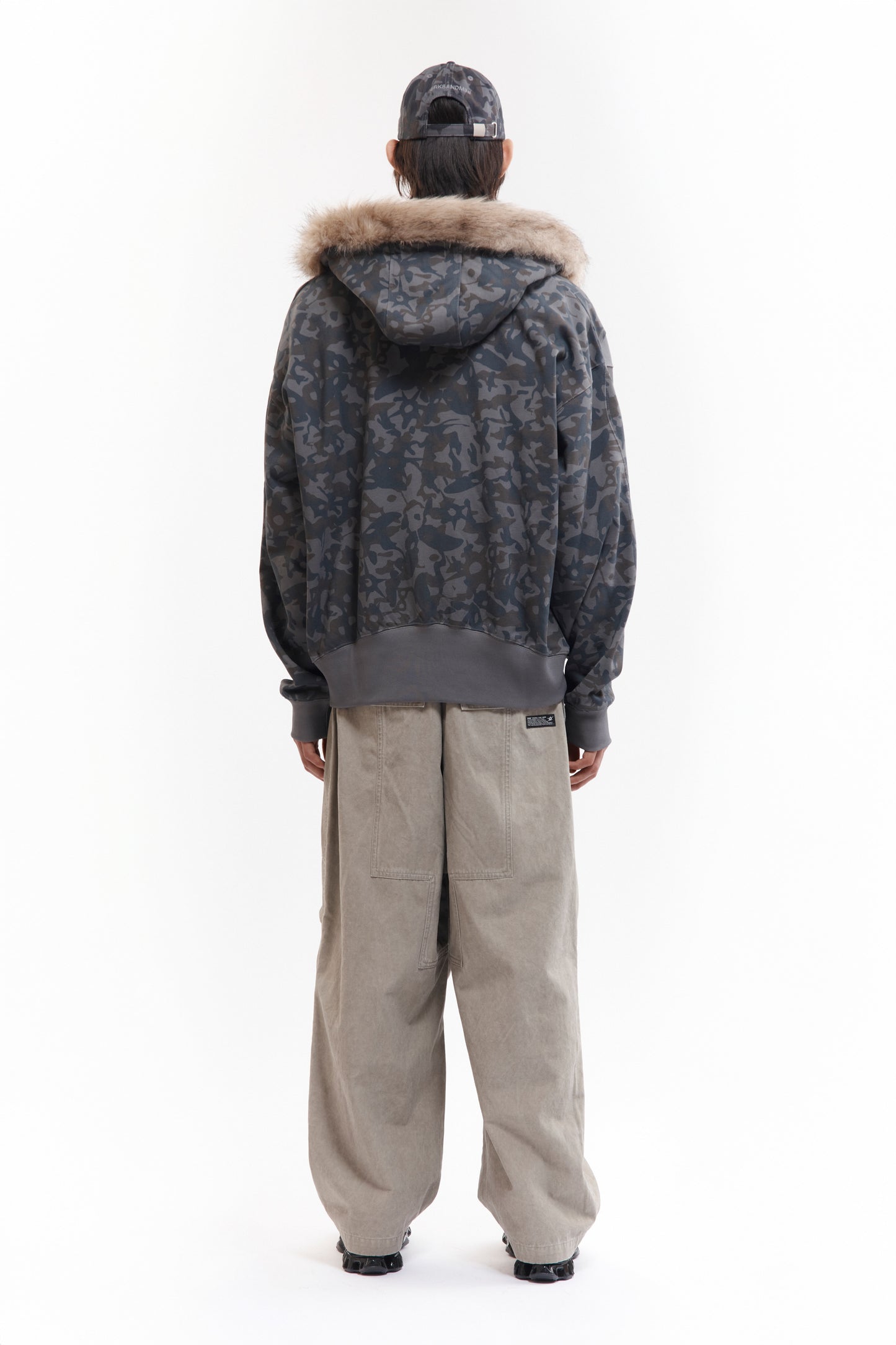 ABCFUR TRIM HOODED ZIP THRU SWEAT