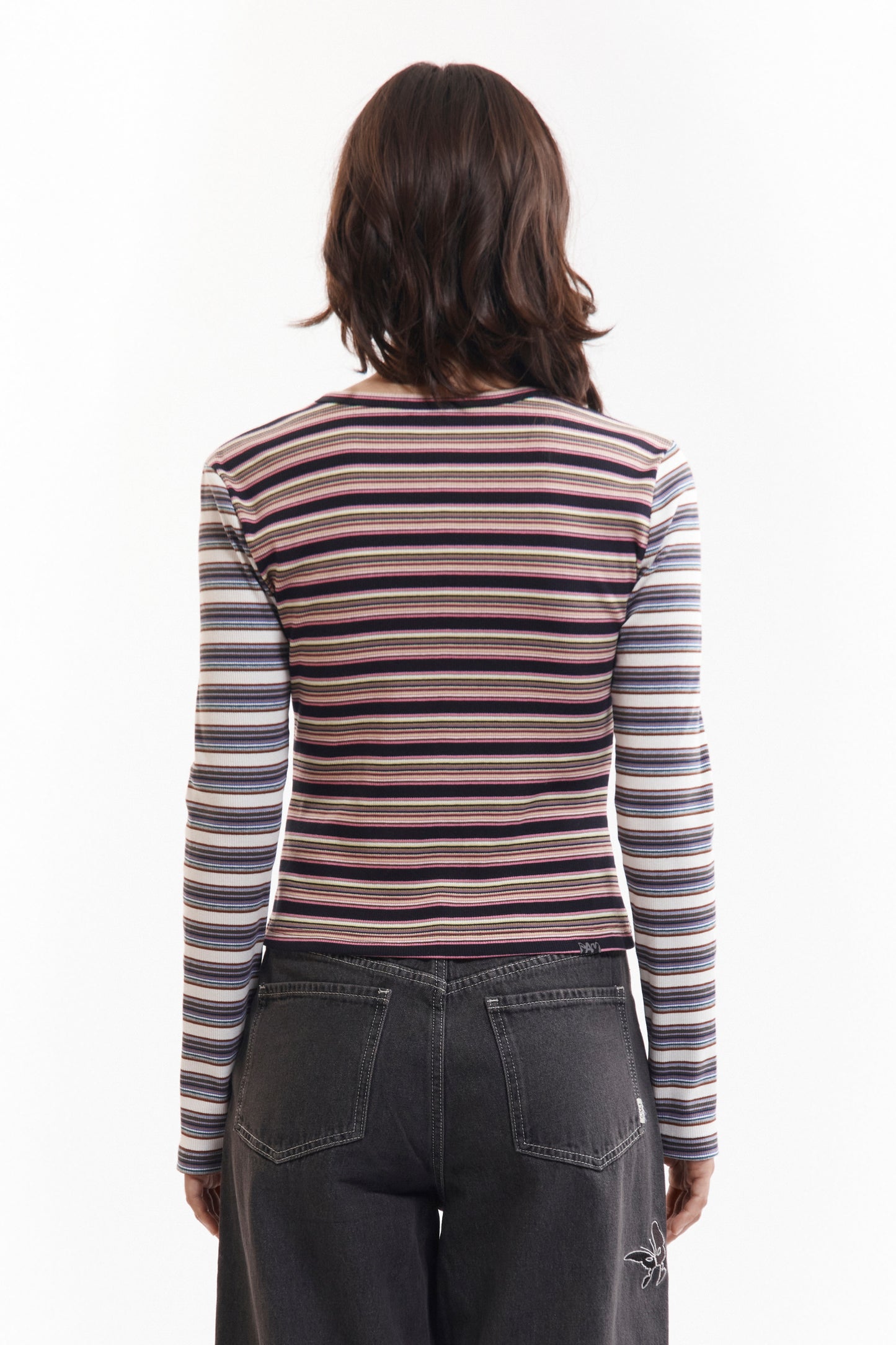 LINE WALKS STRIPED CARDIGAN