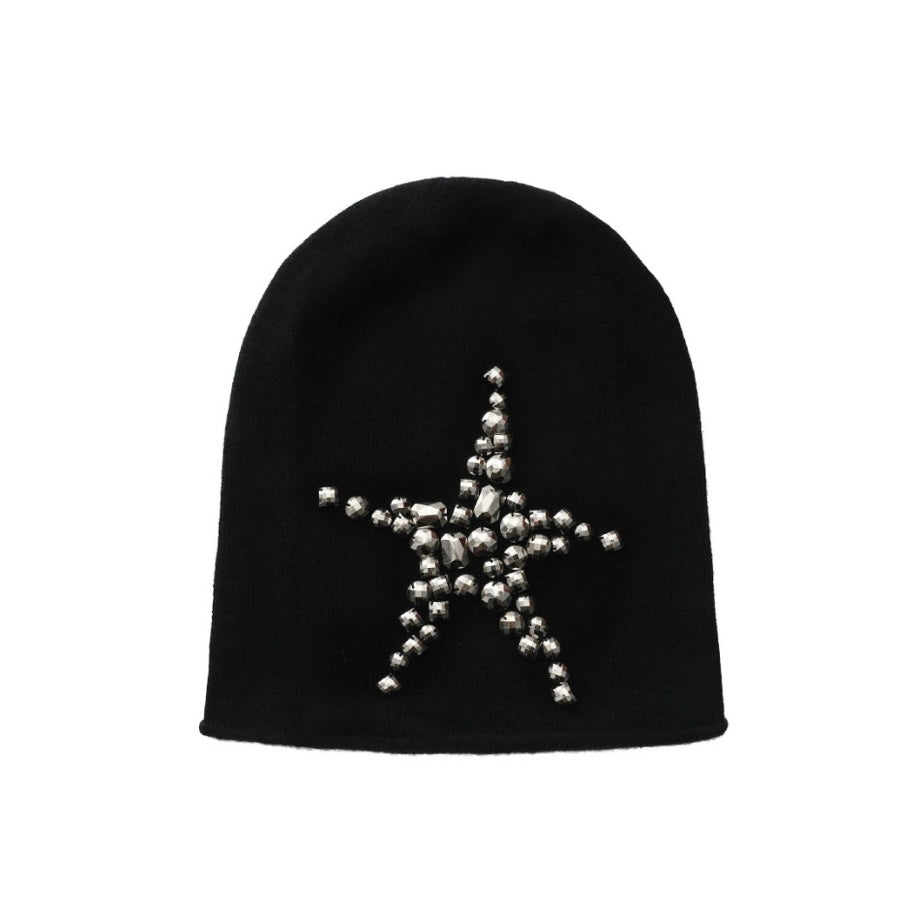 Starfish Silver Diamond Embellishment Beanie