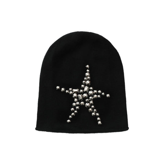 Starfish Silver Diamond Embellishment Beanie