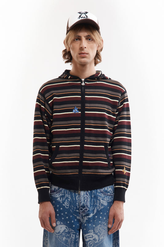NAMES GO BY HOODED ZIP THRU KNIT