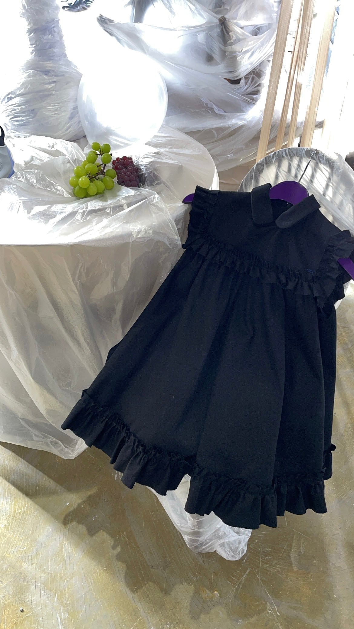 CHILDHOOD FRILLED-MINI DRESS