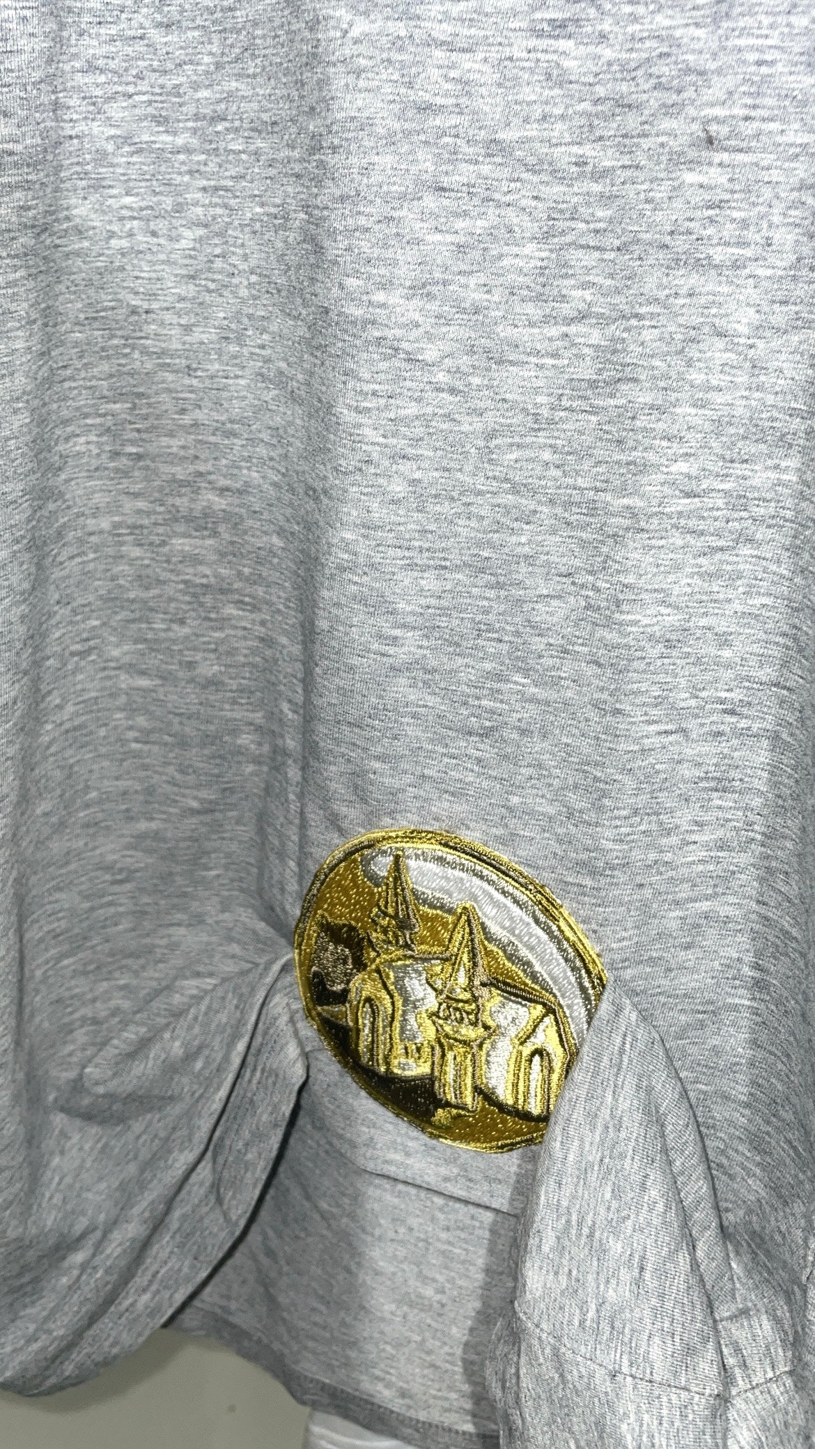 coin and ring embroidery patch top