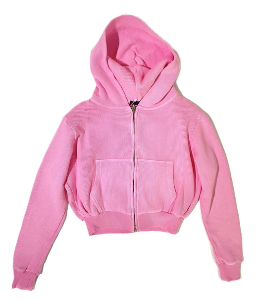 BALLOON HOODIE RIB KNIT