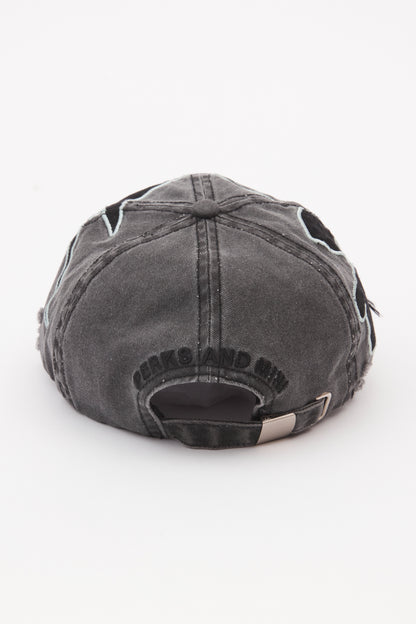 LOOKE DENIM APPLIQUE BASEBALL CAP