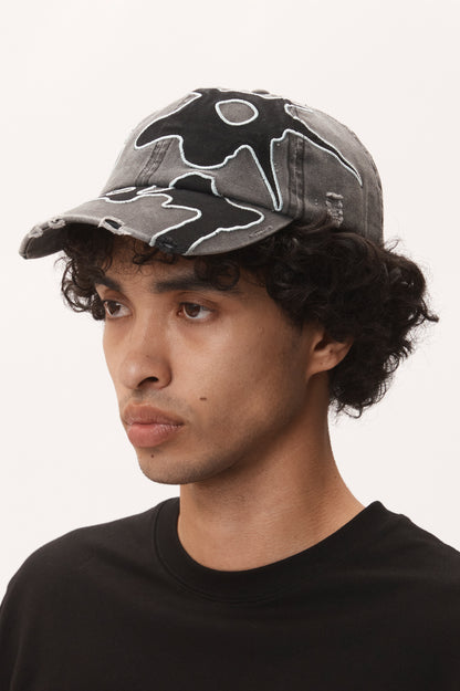 LOOKE DENIM APPLIQUE BASEBALL CAP