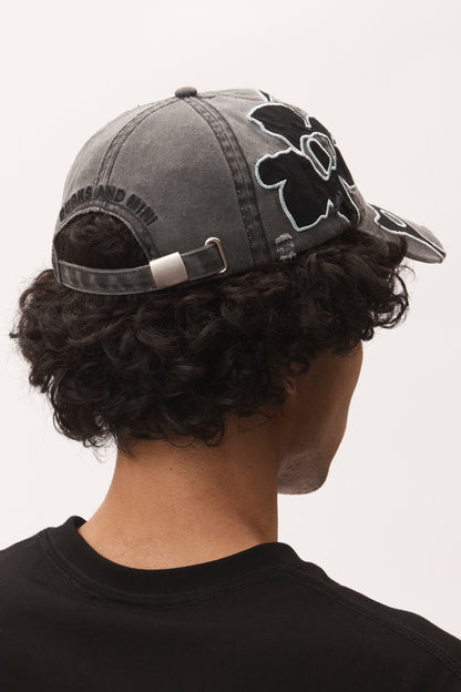 LOOKE DENIM APPLIQUE BASEBALL CAP