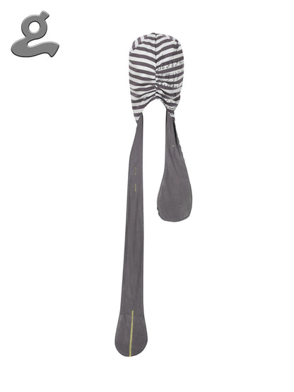 Code Print Striped 2-in-1 Hooded Scarf