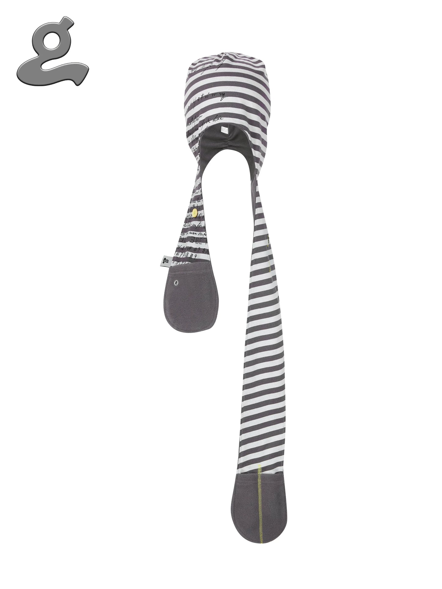 Code Print Striped 2-in-1 Hooded Scarf