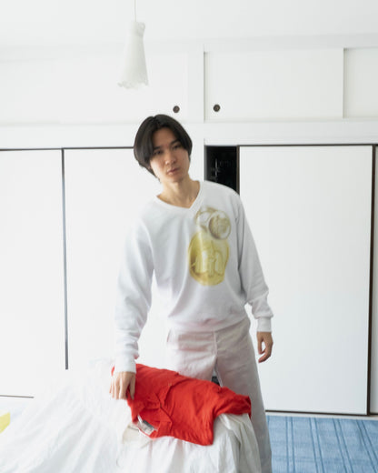 coin and ring print v neck sweat