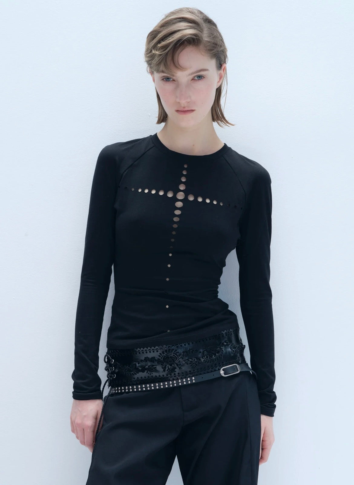 Cross Shaped Laser cut T-shirt