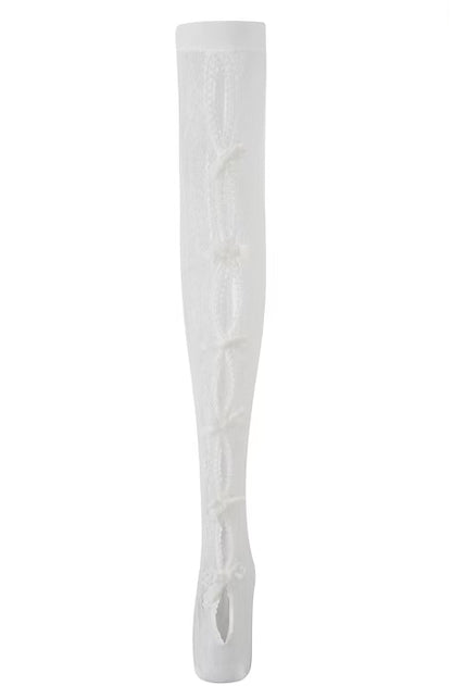 White Bow White Lace Ankle Socks
