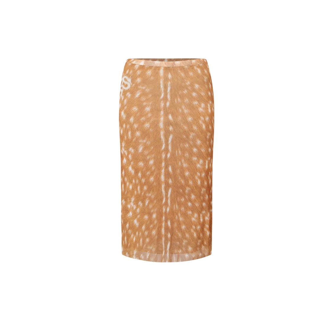 Deer Pattern Midi Skirt