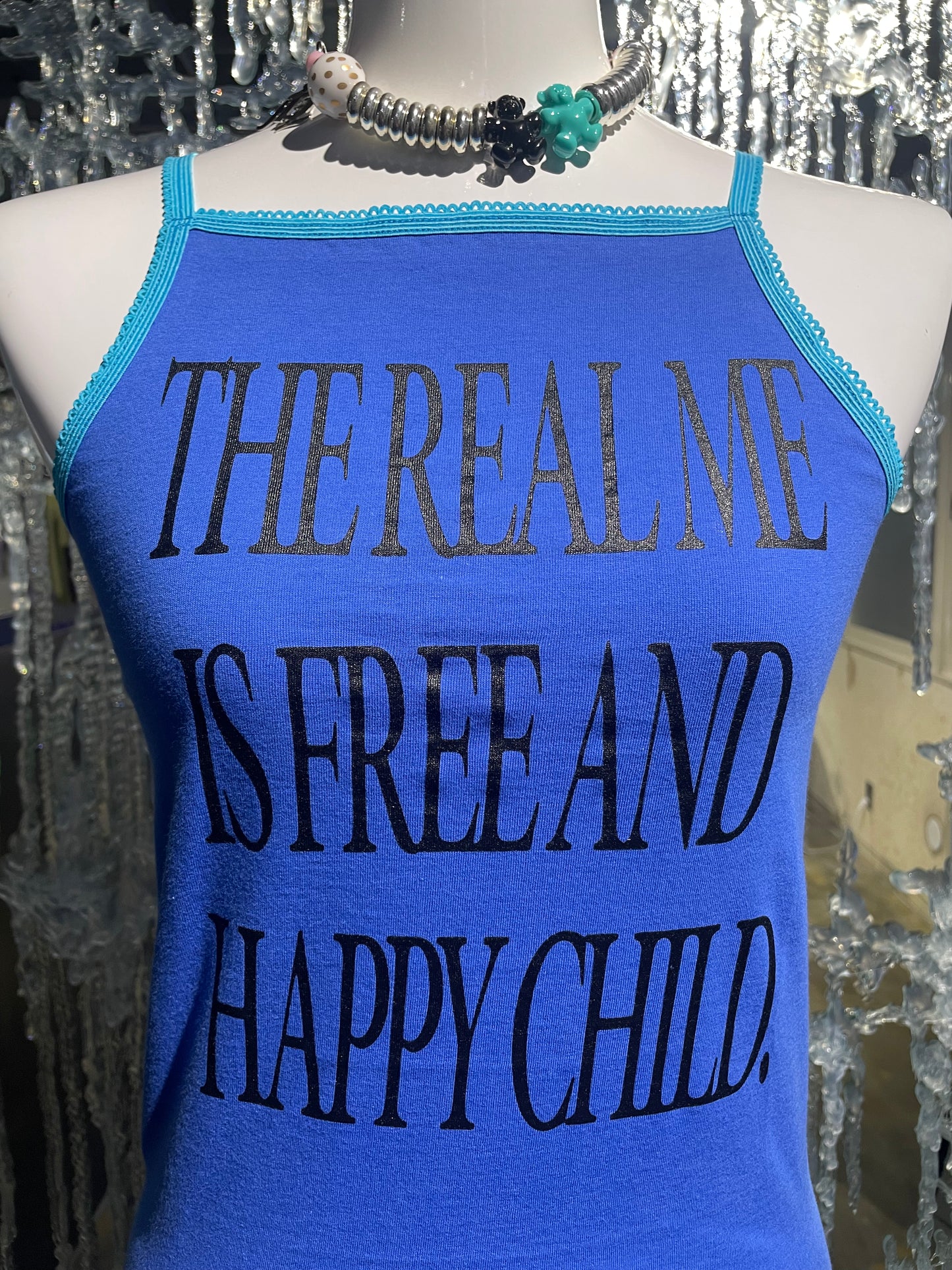 THE REAL ME IS FREE AND HAPPY CHILD MINI DRESS