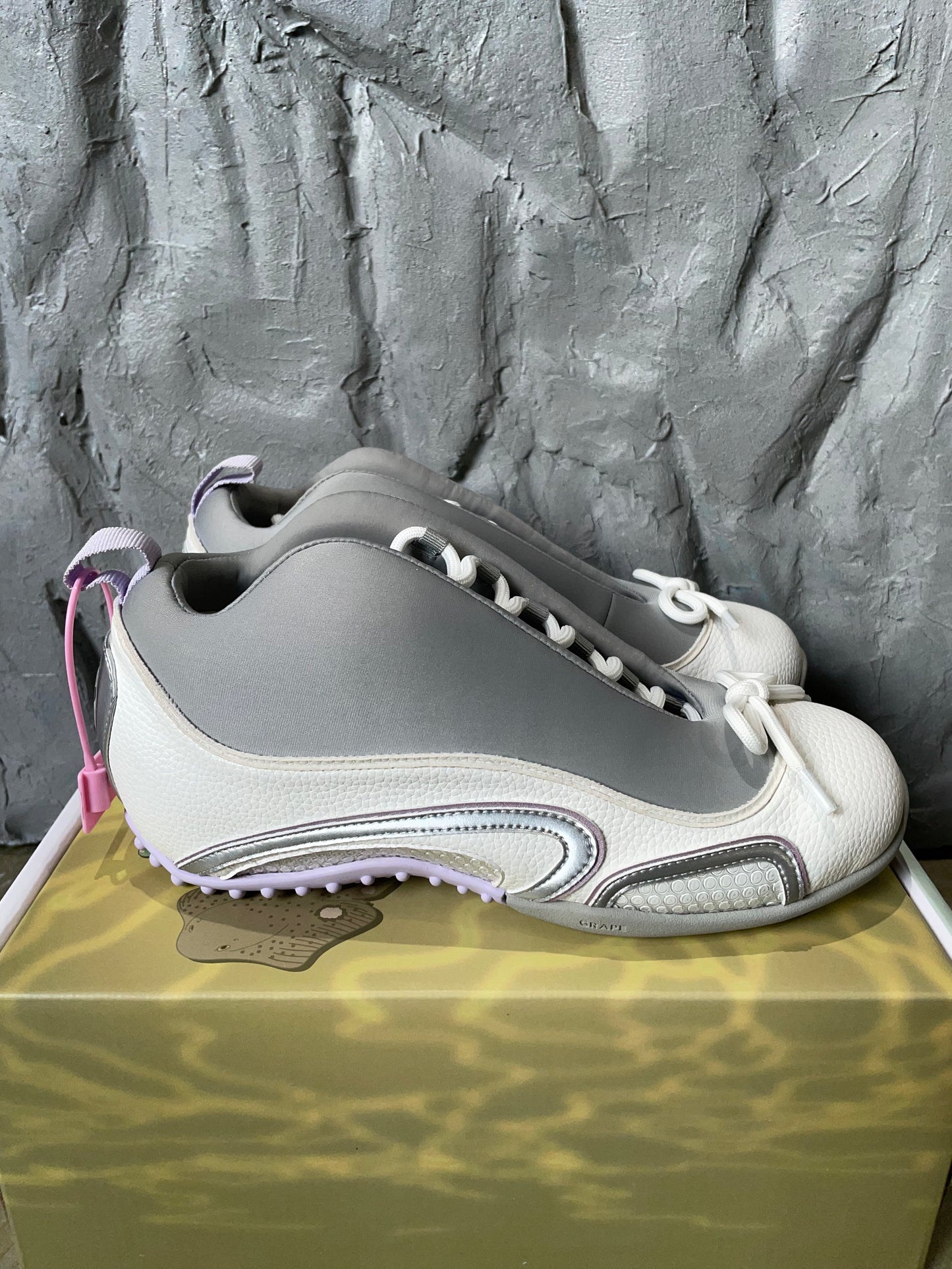 White Bow Basketball Shoes