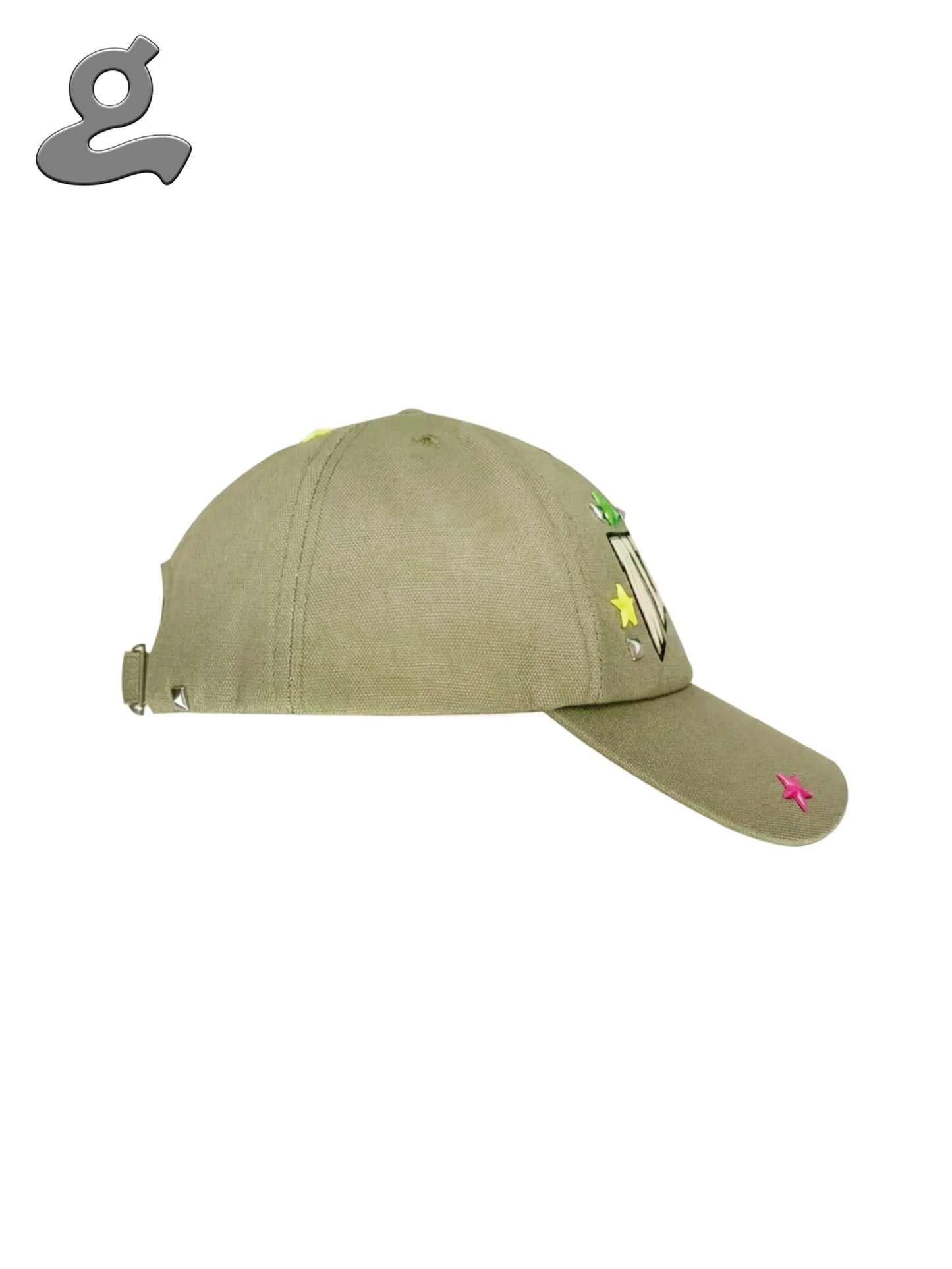 Star Stud Canvas Baseball Cap