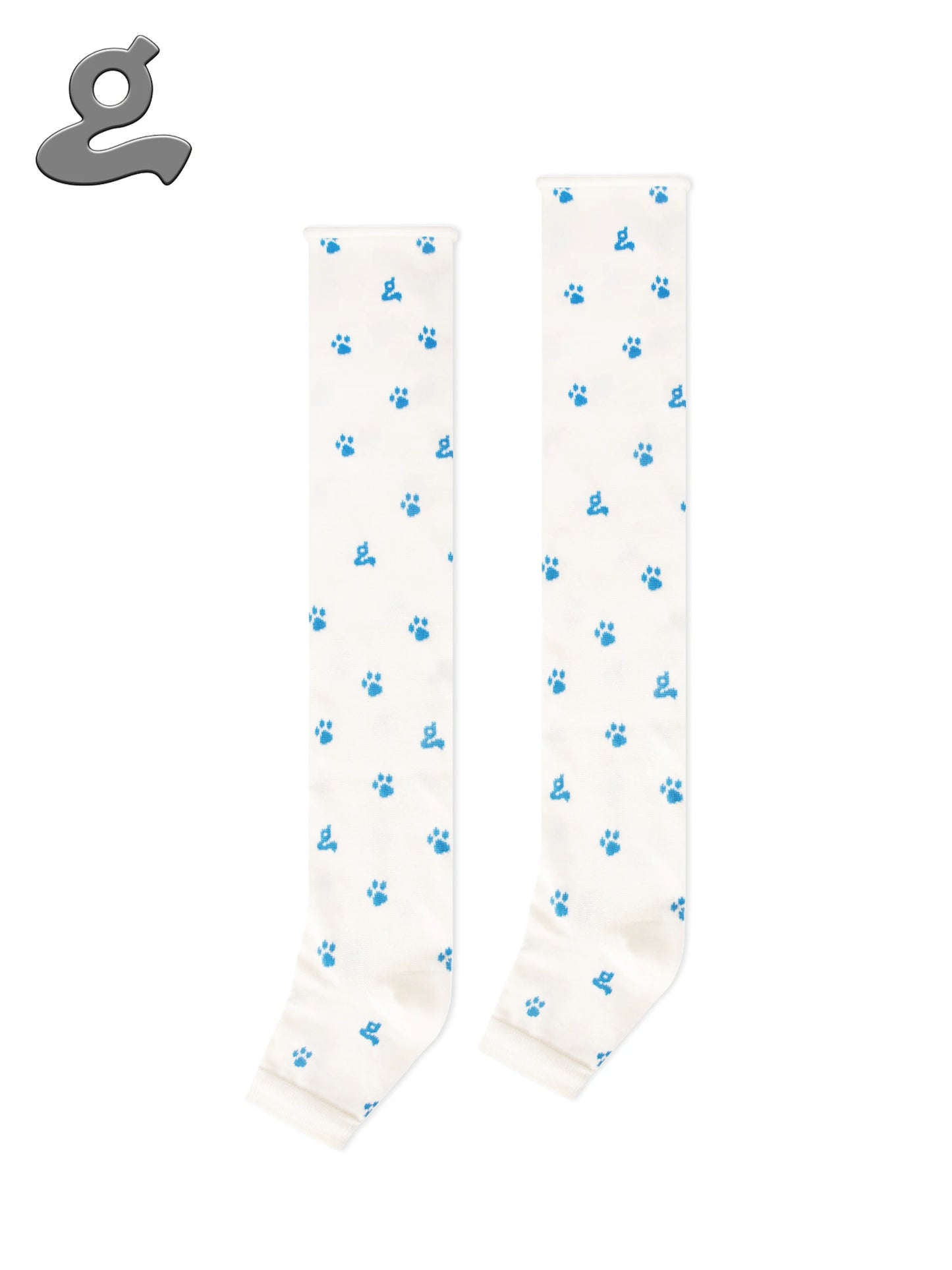 Paw-Print Strrup Slouchy Wool Leg Warmers