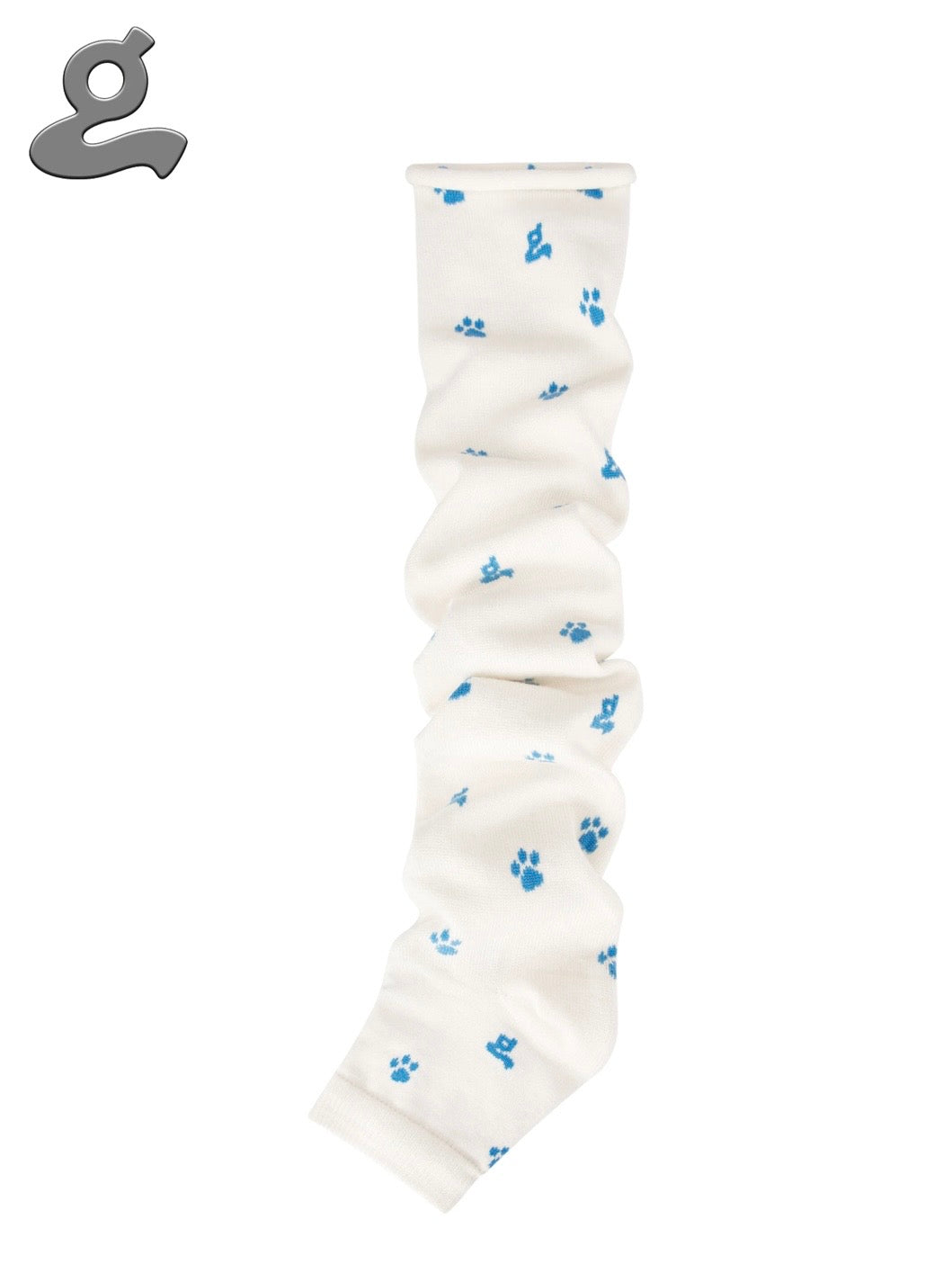 Paw-Print Strrup Slouchy Wool Leg Warmers