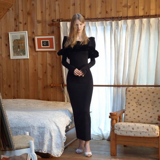 shoulder long dress