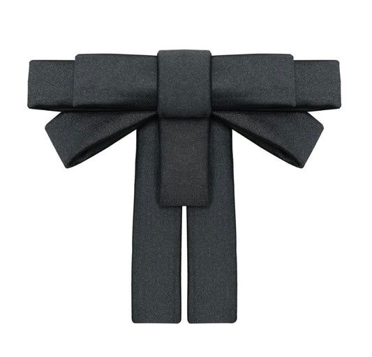 Nodress black bow brooch